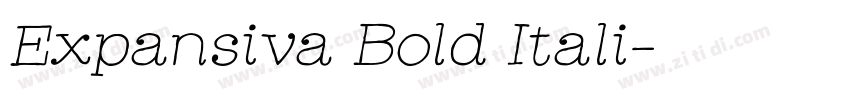 Expansiva Bold Itali字体转换